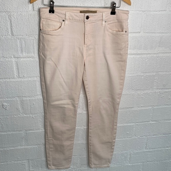 Joe's Jeans Pink Cream Skinny Stretch Mid Rise Denim Jeans sz 29 - Picture 1 of 5